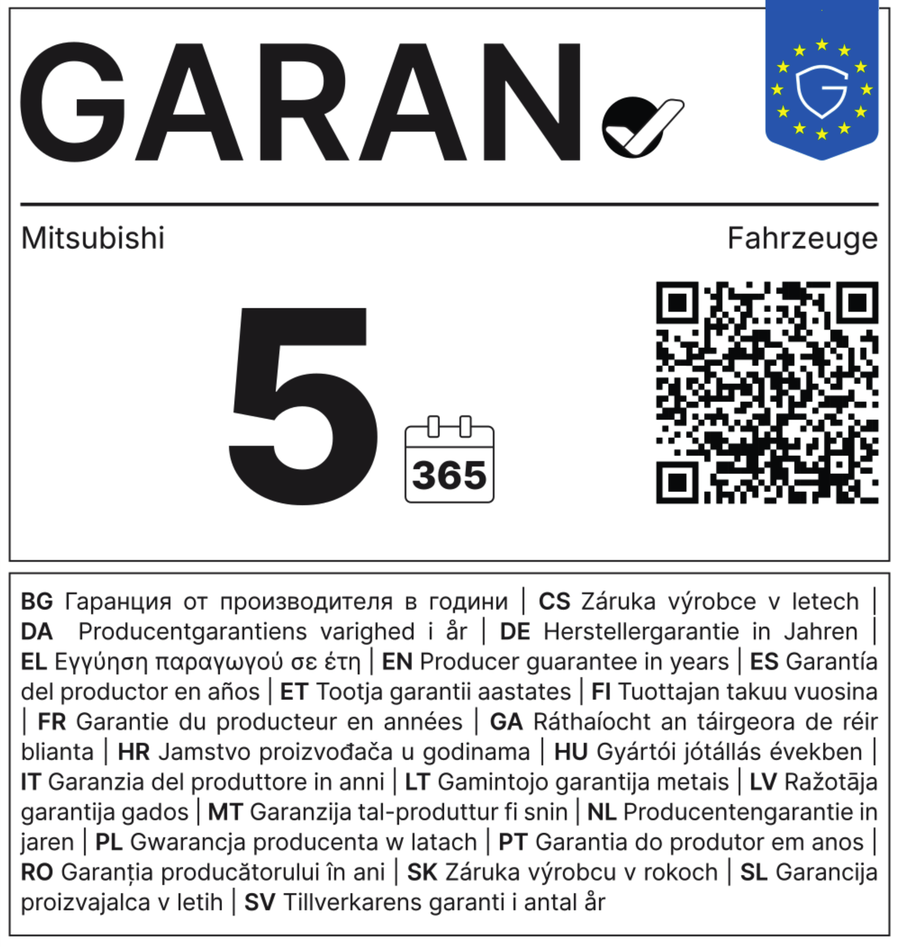 GARAN-Label für Mitsubishi